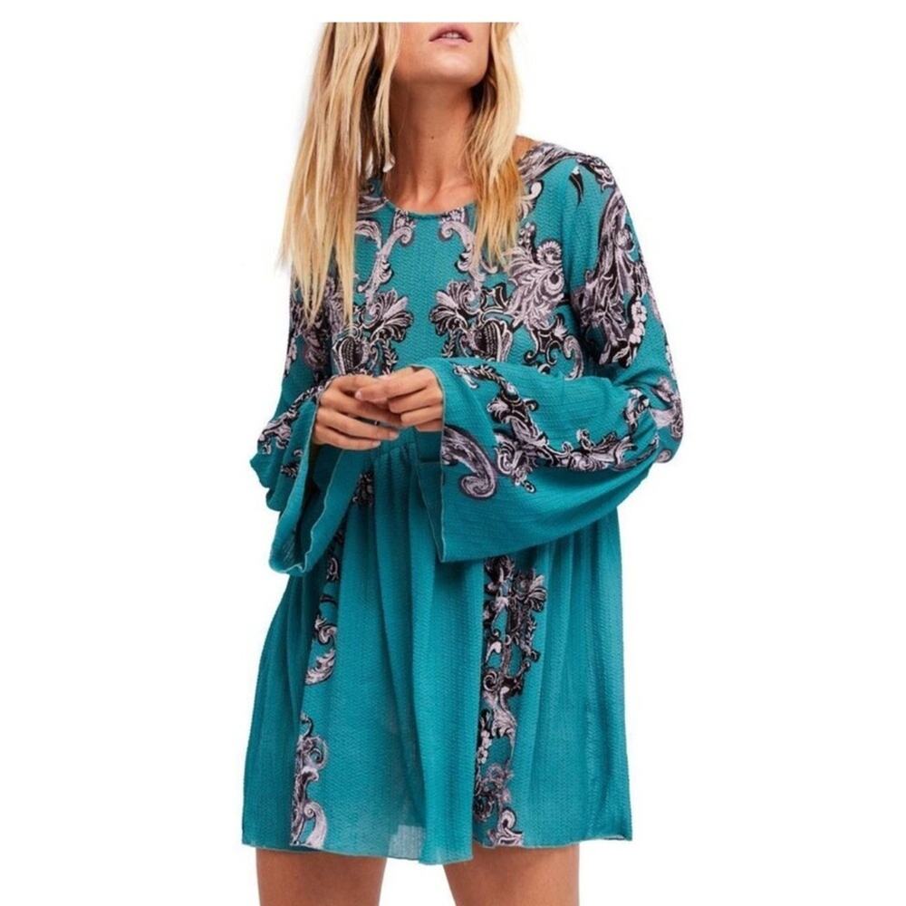 free people symphony jade slip dress size M